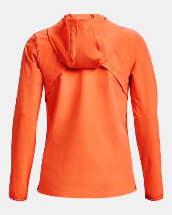 Women's UA Run Anywhere Storm Jacket, Orange, pdpMainDesktop image number 5